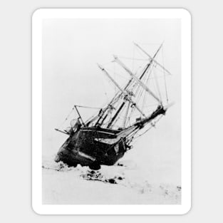 Shackleton's ship trapped in Antarctic ice, 1915 (V330/0013) Sticker